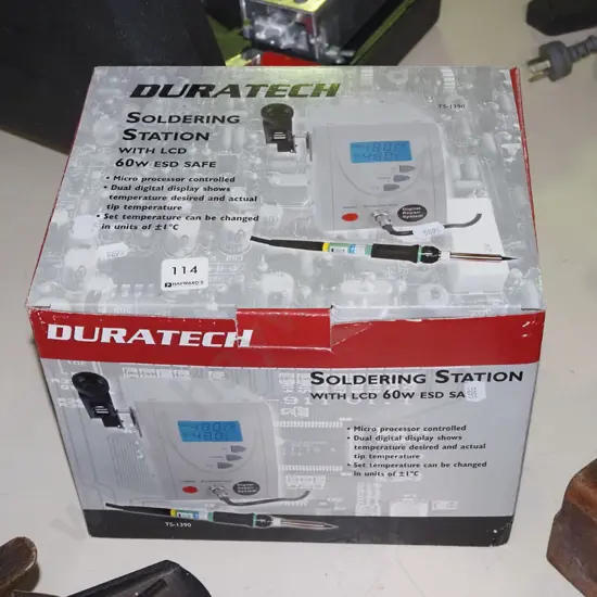 as new boxed Duratech soldering station 
