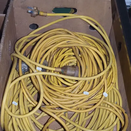 box; extension cords