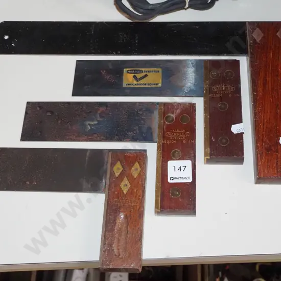 4x vintage builder's squares