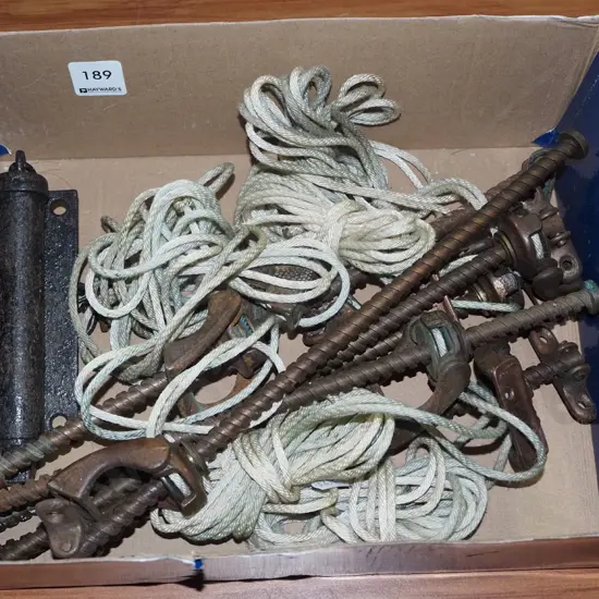 box; vintage window openers, sprung latch