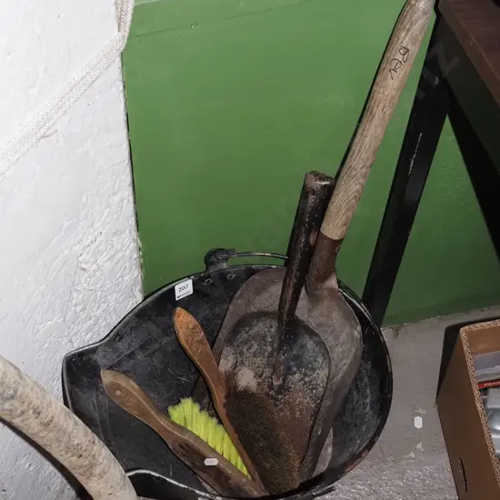 coal bucket and contents