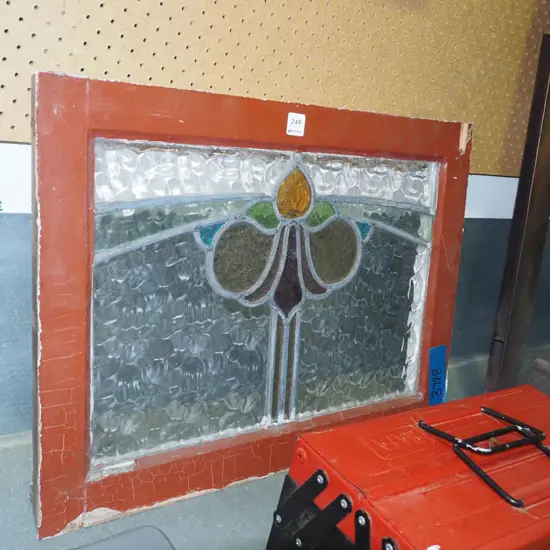 leadlight bay window H470 W630