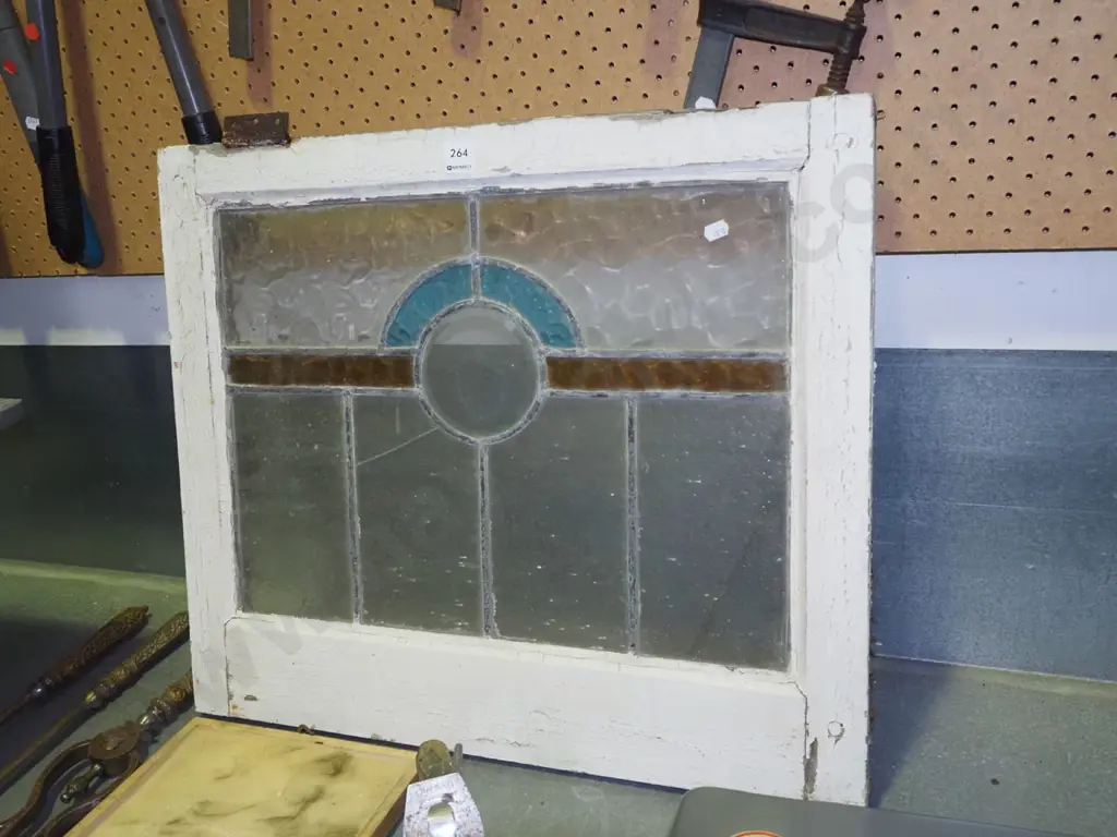 leadlight bay window - some panes have cracks H510 W600 Image 1++