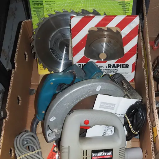 box; Predator jig saw, skilsaw, circular saw blades