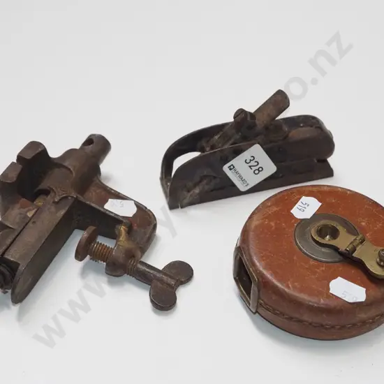 vintage plane, hobby vice, tape measure