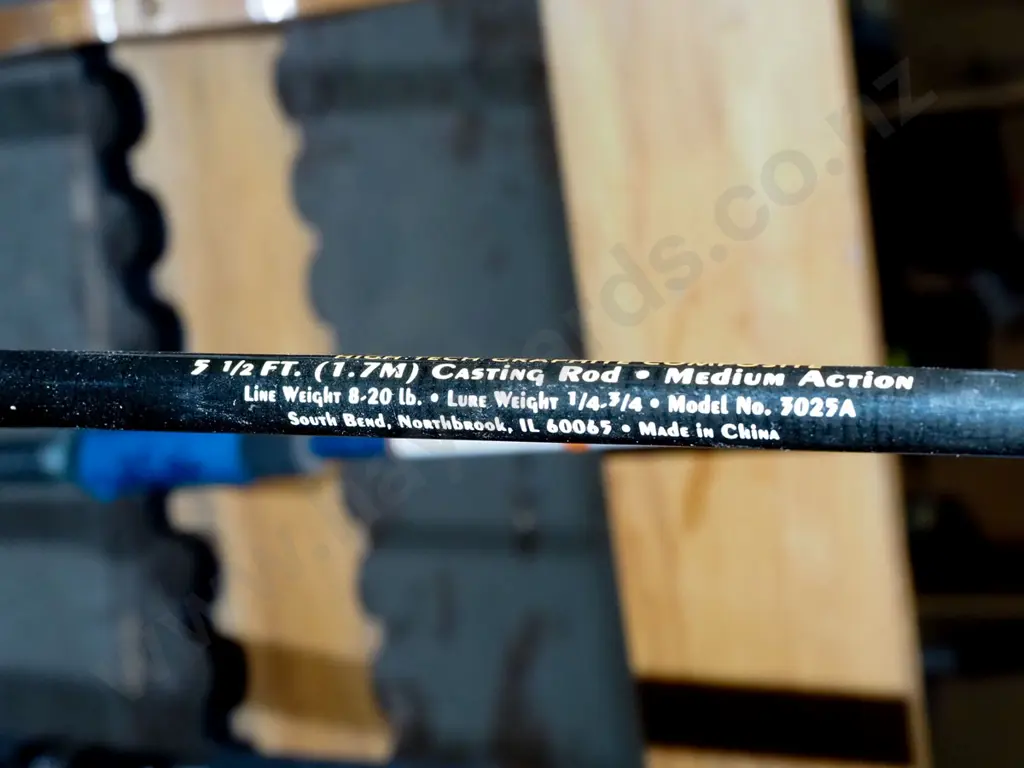 1x fishing rod, 1x fishing rod and reel - orange dots Image 1++