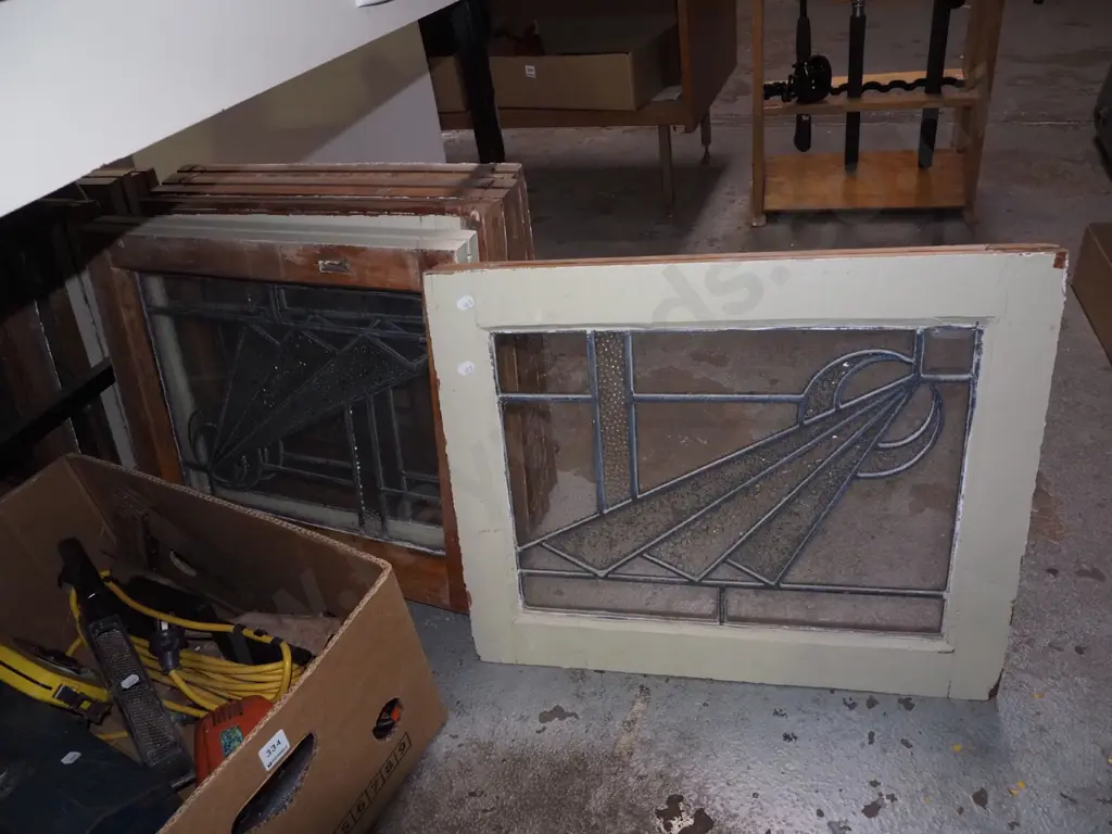 6x leadlight bay windows H460 W555 Image 1++