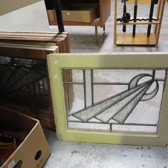 6x leadlight bay windows H460 W555