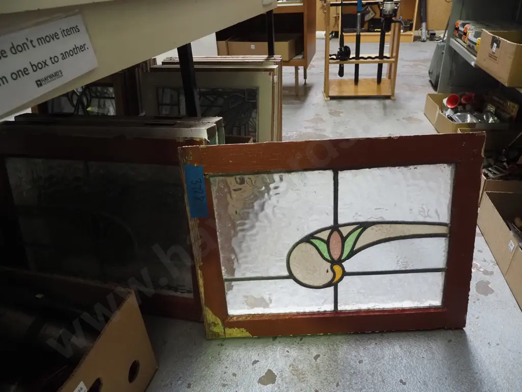 4x leadlight bay windows H470 W615 Image 1++