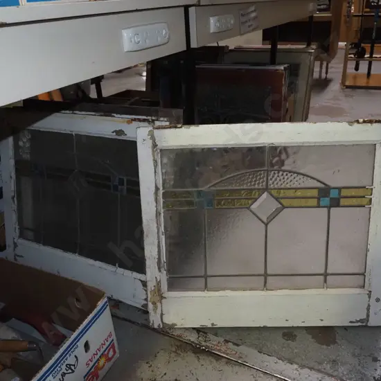 4x leadlight bay windows H500 W600