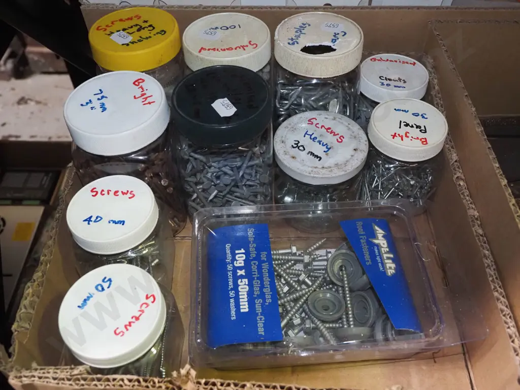 box of assorted nails and screws Image 1++