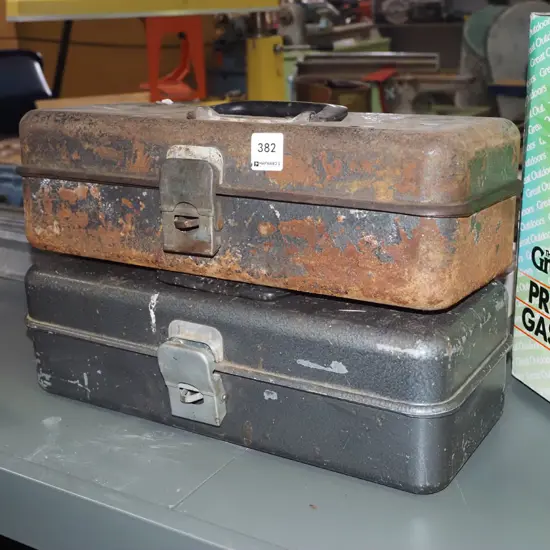 2x metal tool boxes