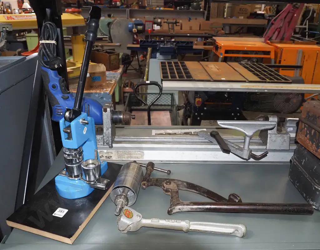 badge press, grinding wheel dresser, sanding cylinder, hold fast clamp Image 1++