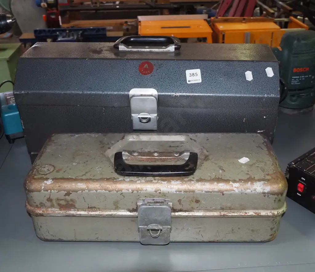 2x metal tool boxes Image 1++