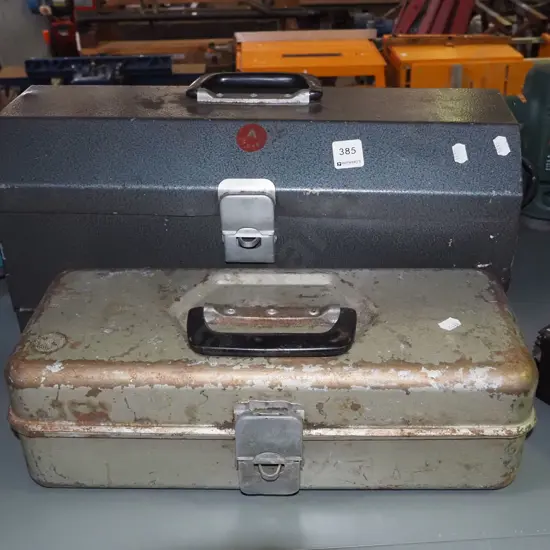 2x metal tool boxes