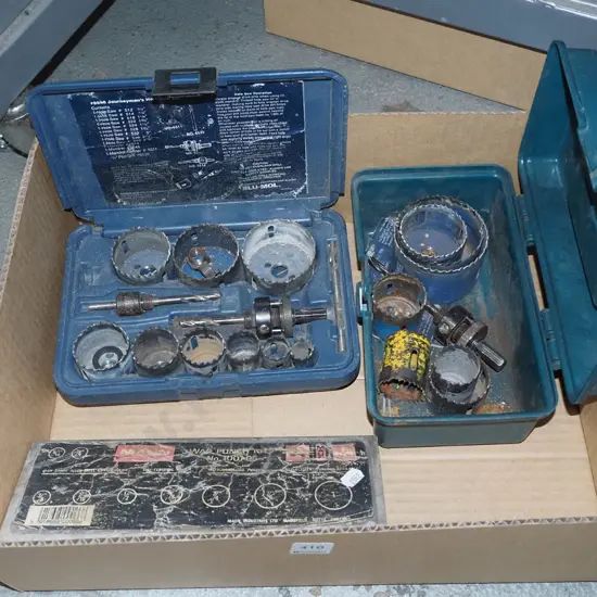box of hole saws, Wad punch kit