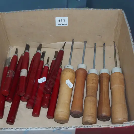 box of carving chisels
