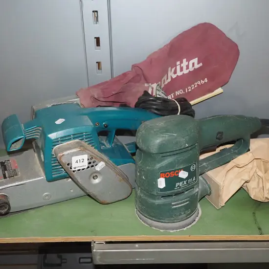 Makita belt sander, Bosch orbital sander