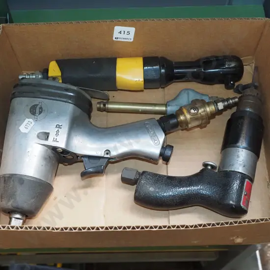 box; air powered ratchet, drill, rattle gun