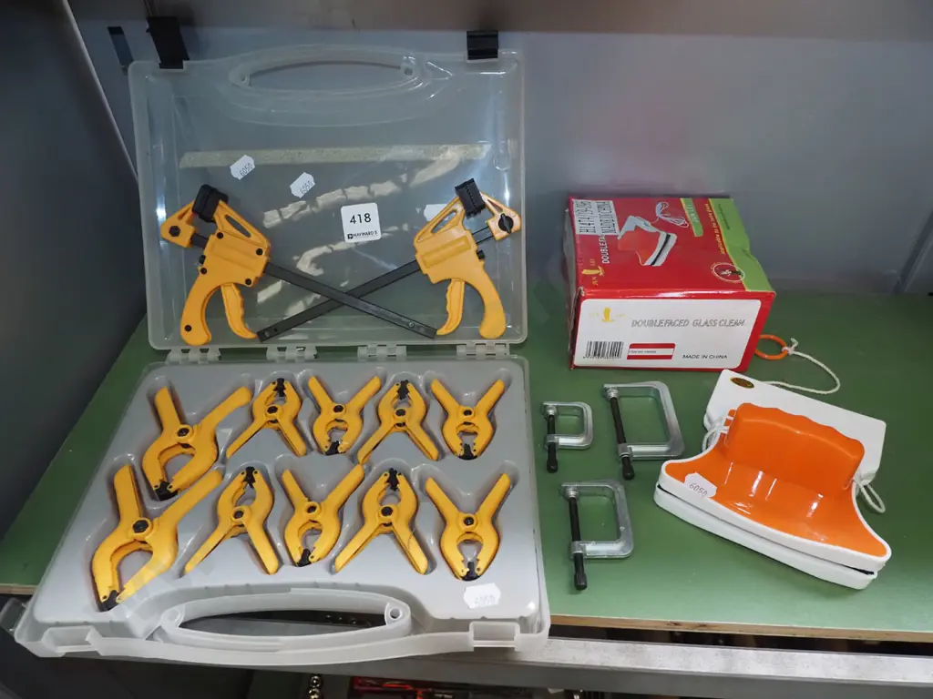 cased clamps, double faced glass, cleaner etc Image 1++