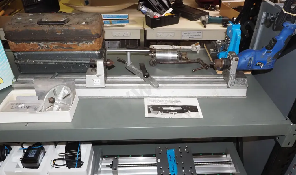 drill powered woodworker's lathe Image 1++