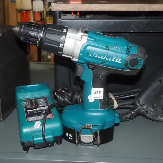 Makita battery drill and charger
