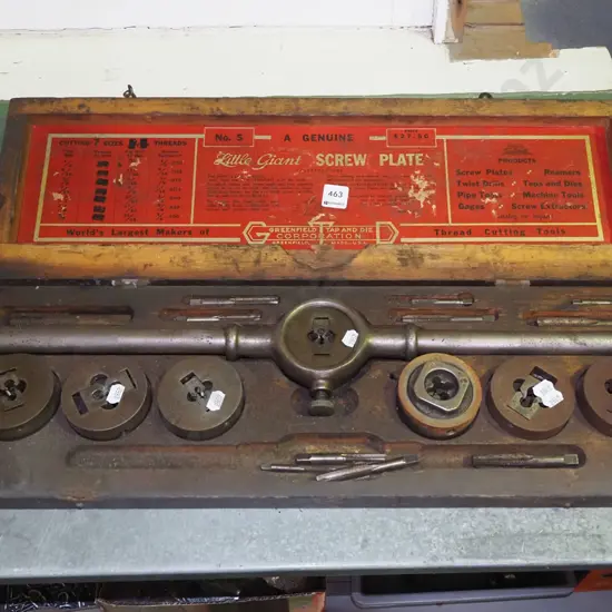 wood cased tap and die set