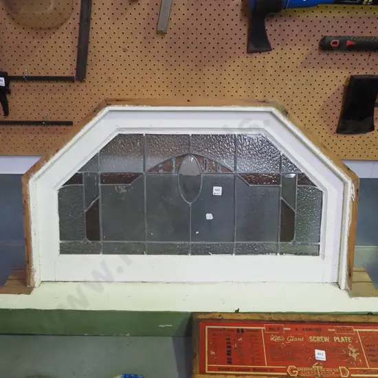 leadlight window and sill H670 L1300 