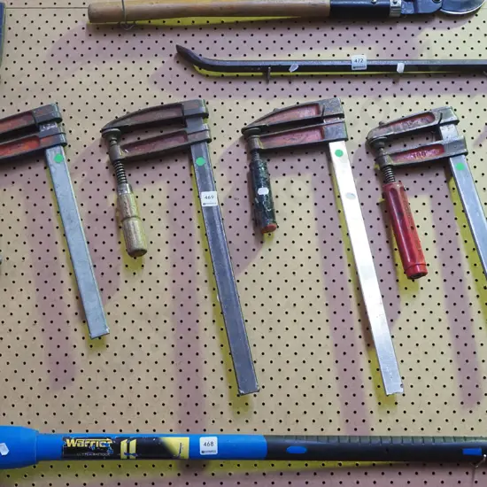 4x F clamps - green dots