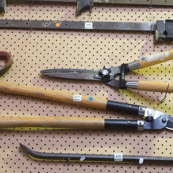 hedge shears, lopper - blue dots