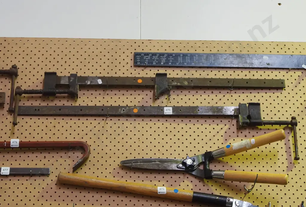 2x sash clamps L800 - orange dots Image 1++