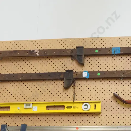 2x Record sash clamps L1050 - green dots