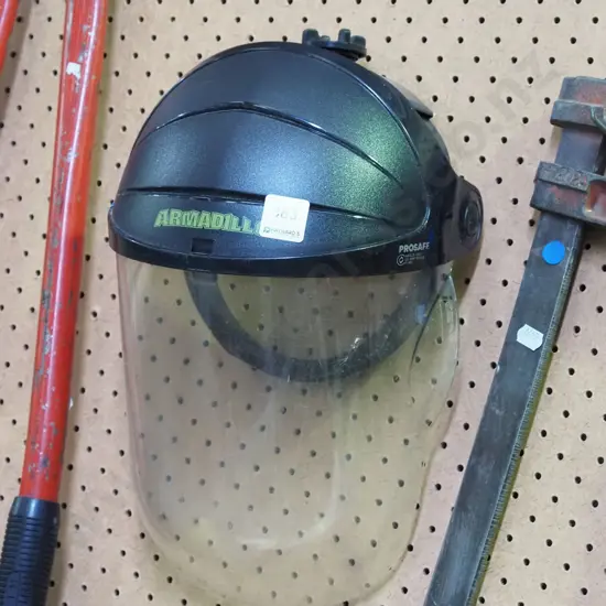 Armadillo plsstic face shield