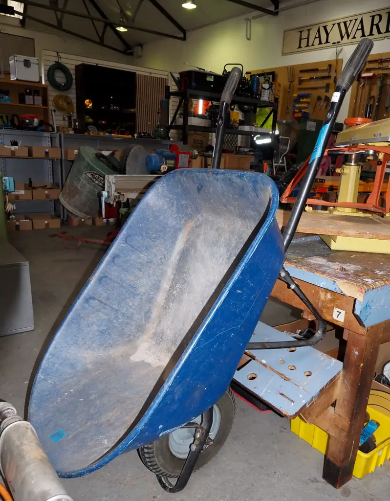 blue wheel barrow Image 1++