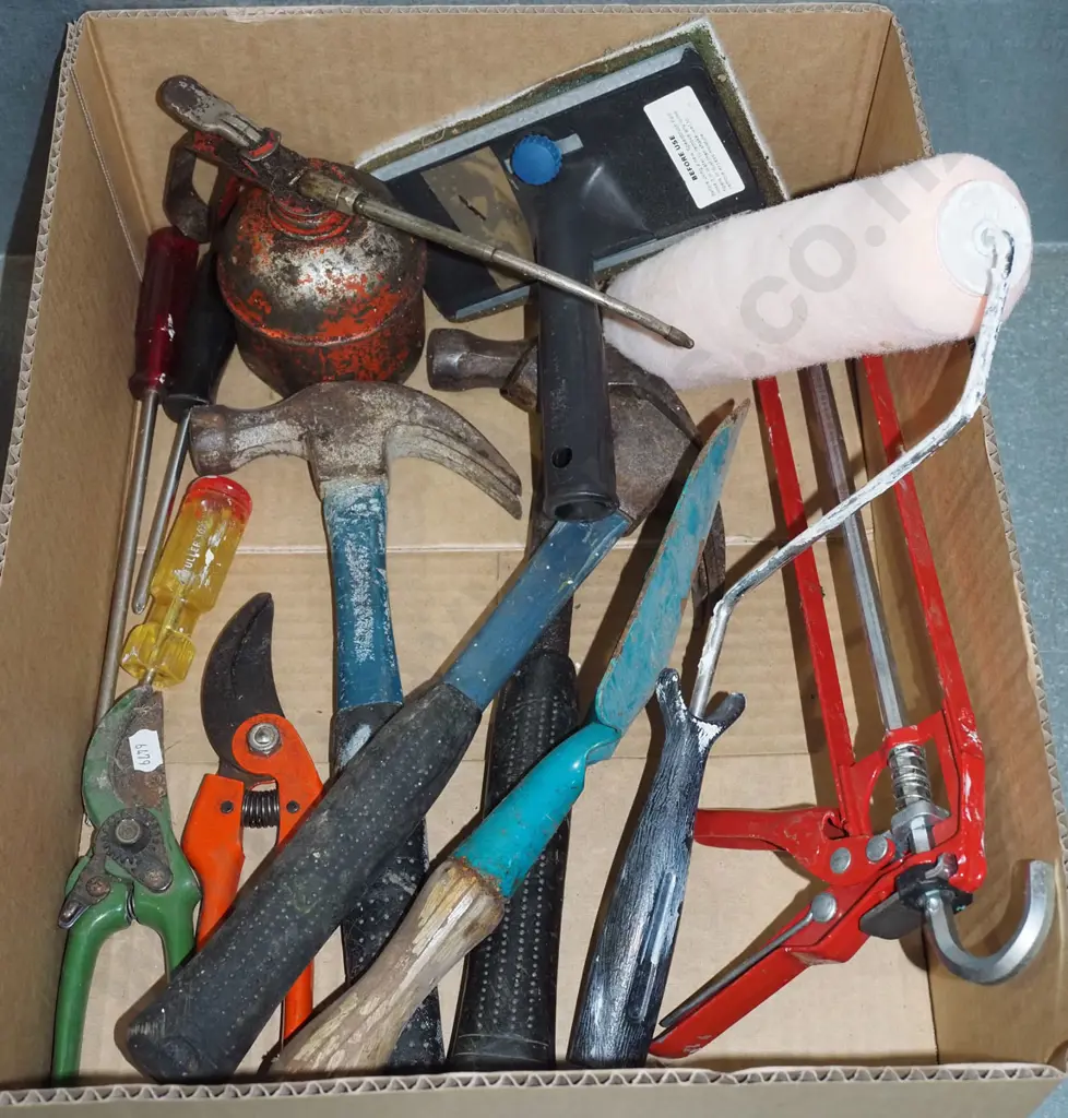 box; secatueurs, hammer, caulking gun etc Image 1++