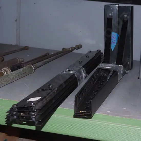 black metal shelving