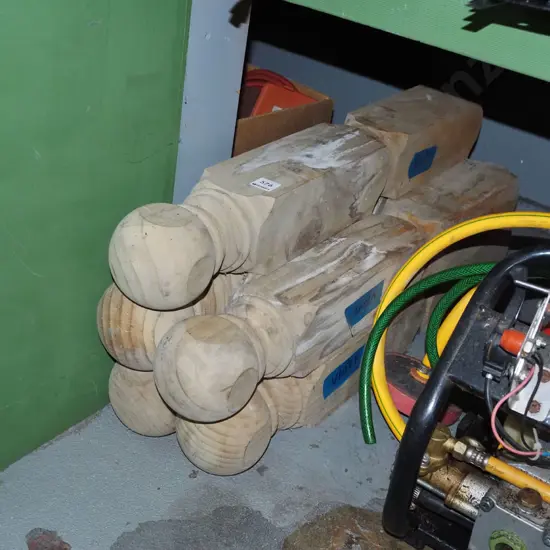 5x turned pine posts
