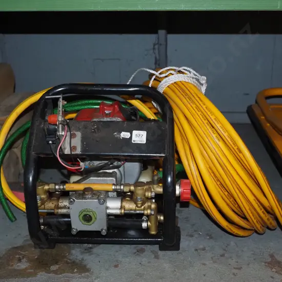 2 stroke water blaster with hose and nozzle