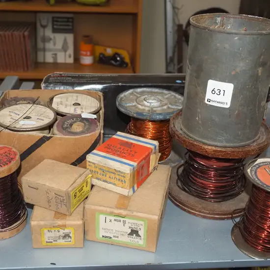 copper wire, copper nails and screws