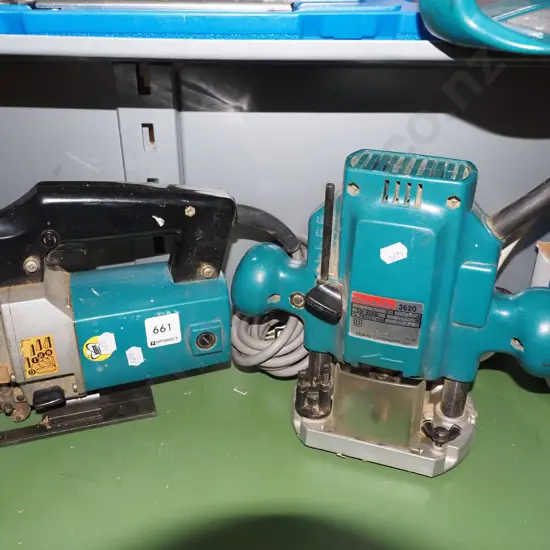 Makita plunge router, jig saw
