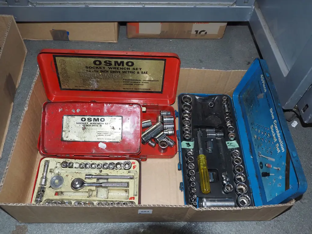 box; 3x part socket sets Image 1++