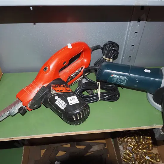 Black & Decker power file belt sander, angle grinder