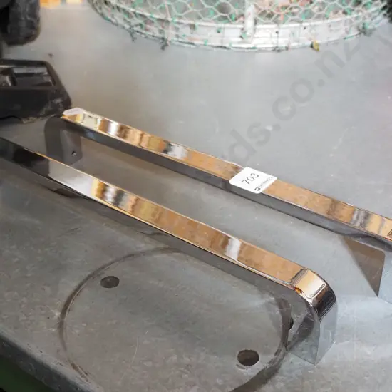 pair of chrome handles