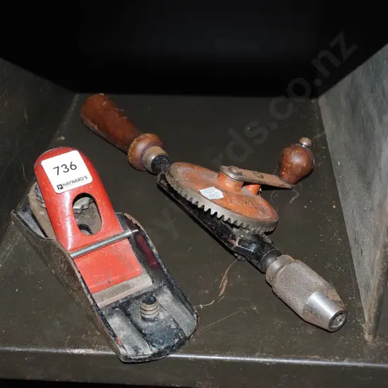 bull nose plane, eggbeater drill