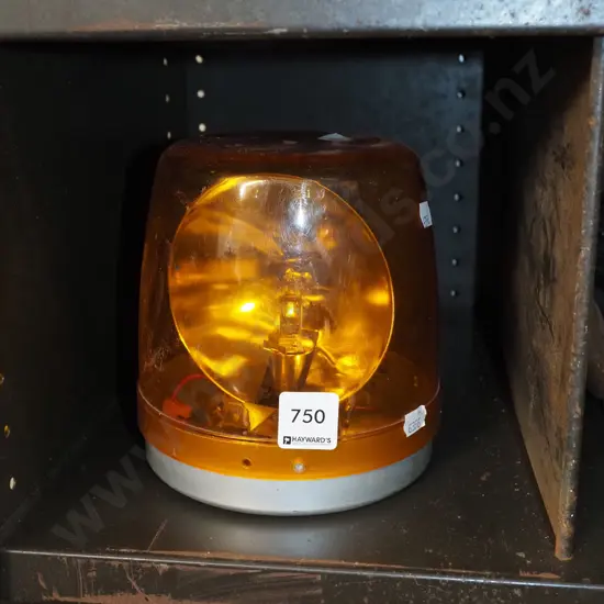 flashing orange hazard light