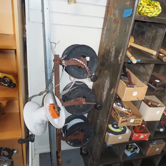 electric fence reels, warratahs and tape