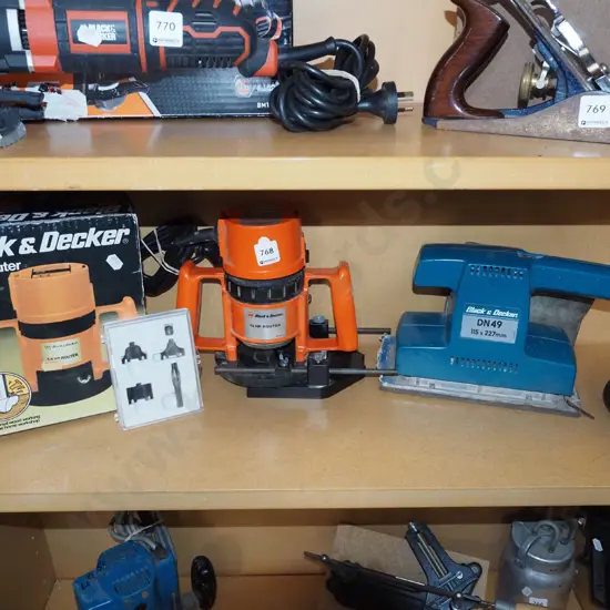 Black & Decker router, finishing sander