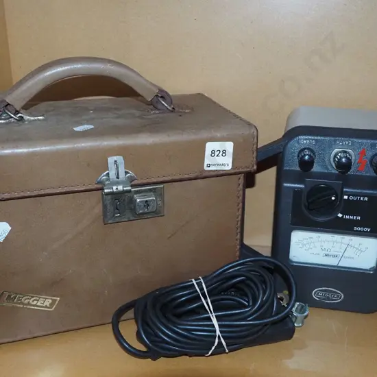 Megger hand cranked electrical tester
