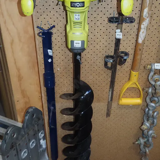 Ryobi battery powered post hole borer - no battery