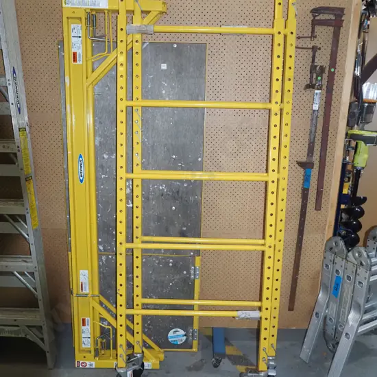 Werner portable scaffolding on casters